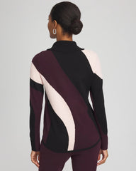 Chico's Sale - Zenergy® Luxe Intarsia Cowlneck Top