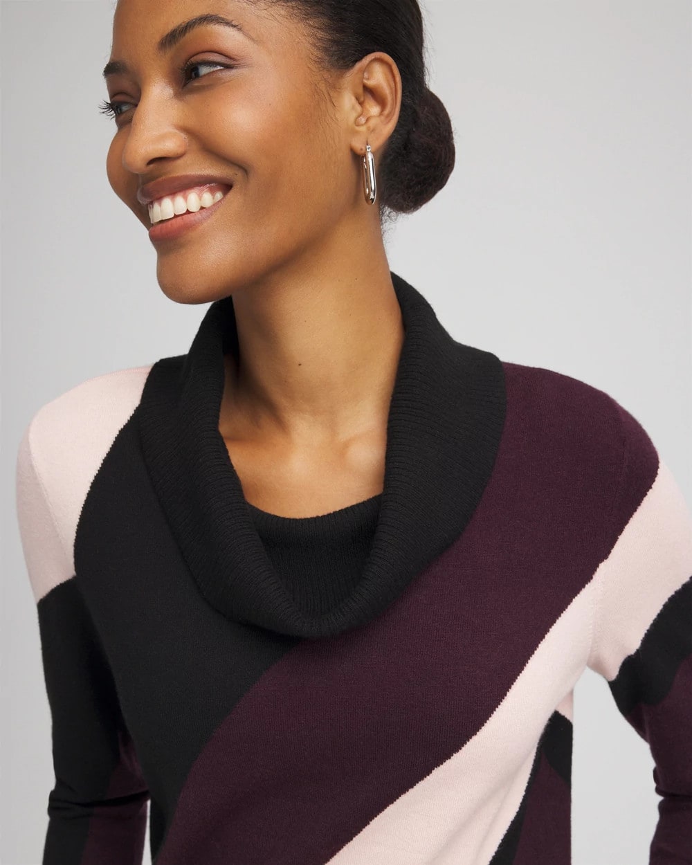 Chico's Sale - Zenergy® Luxe Intarsia Cowlneck Top