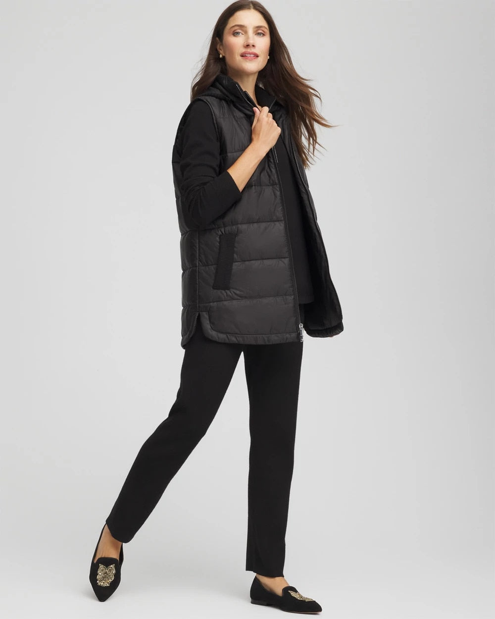 Chico's On Sale - Zenergy® Quilted Hooded Vest