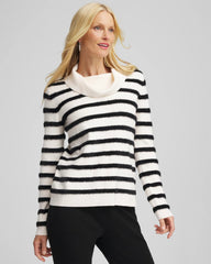 Chico's Outlet - Zenergy® Luxe Eyelash Striped Sweater