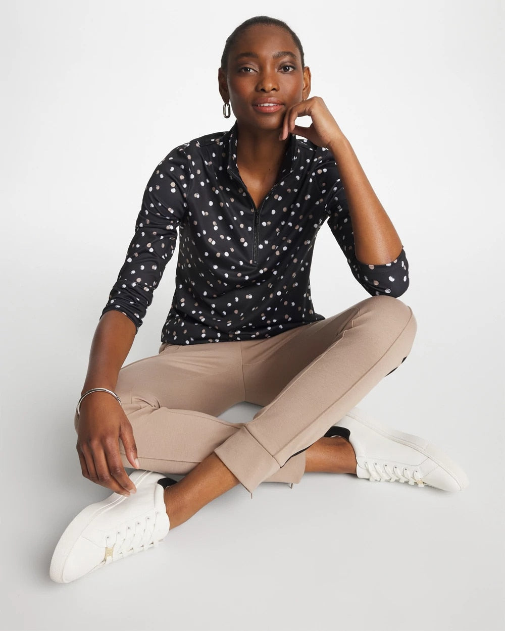 Chico's On Sale - Zenergy® UPF Spotted Half Zip