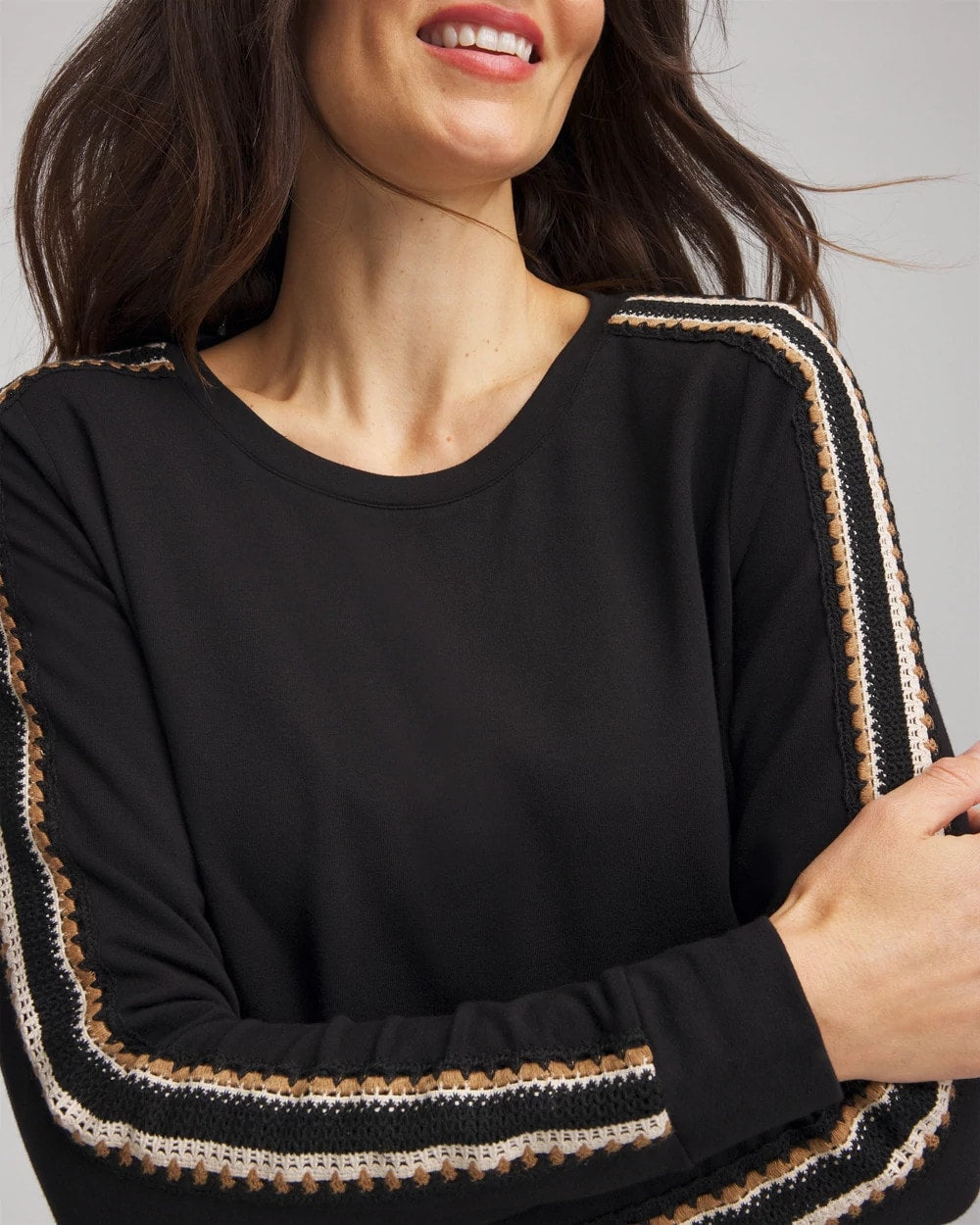 Chico's For Sale - Zenergy® Lattice-Trim Pullover Top