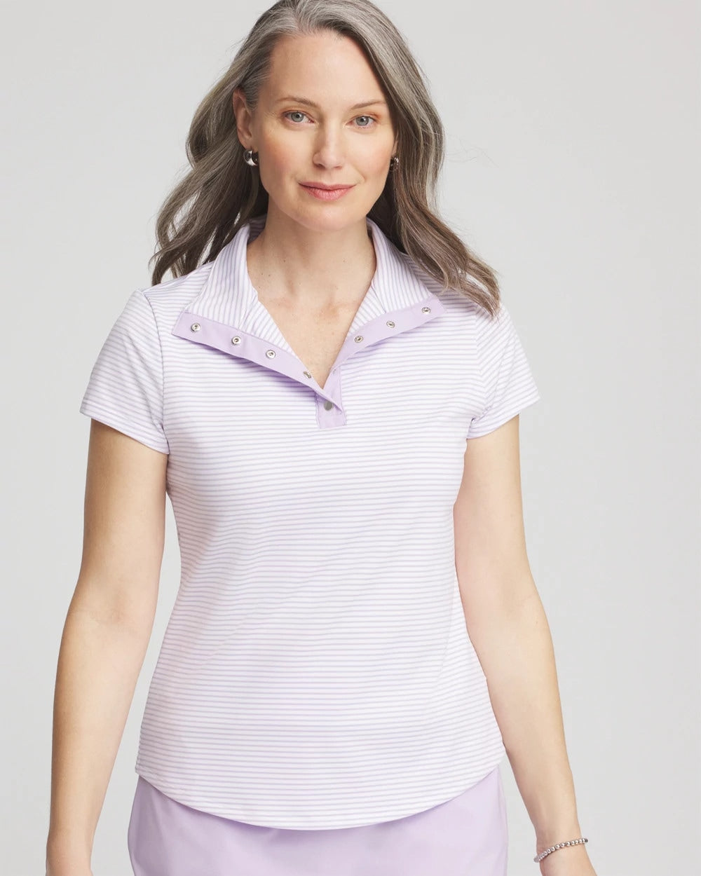 Chico's Online - Zenergy® Striped UPF Short-Sleeve Top