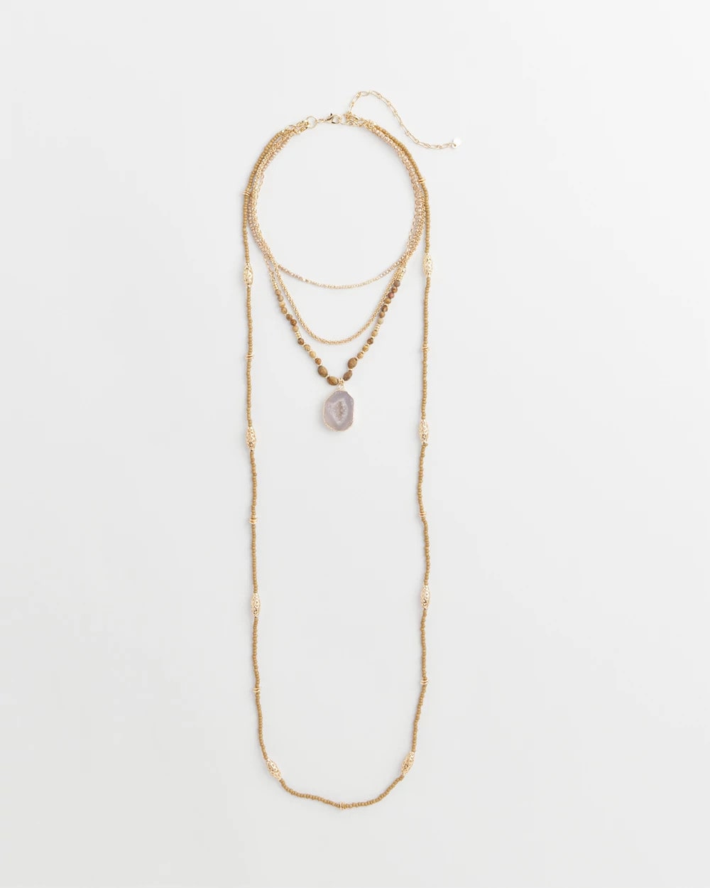 Chico's Discount - Convertible Agate Pendant Necklace
