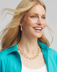 Chico's Sale - Pearlescent Goldtone Collar Necklace