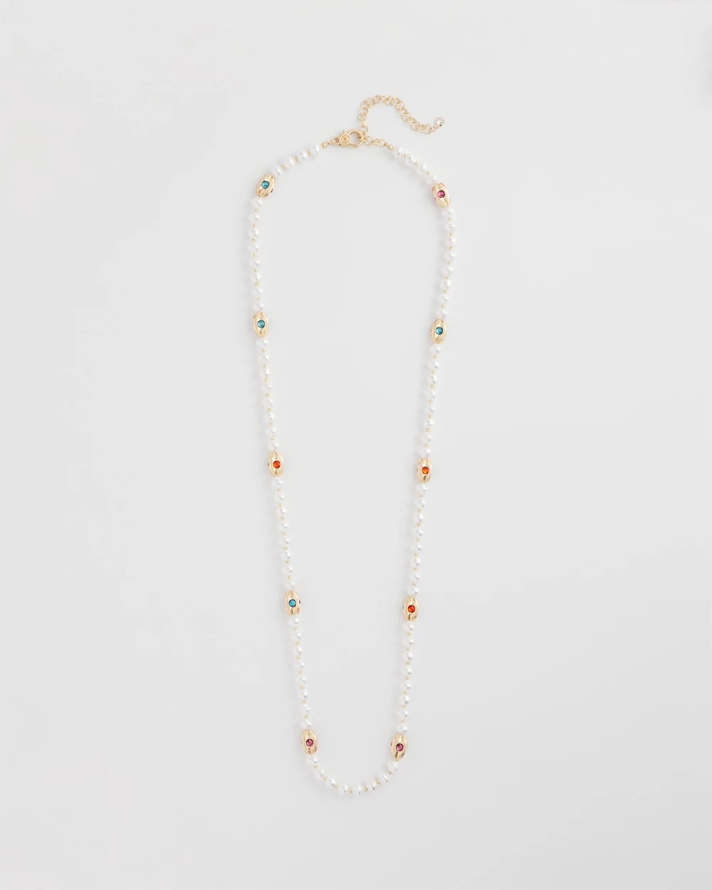 Chico's US - Goldtone Faux Pearl Single-Strand Necklace