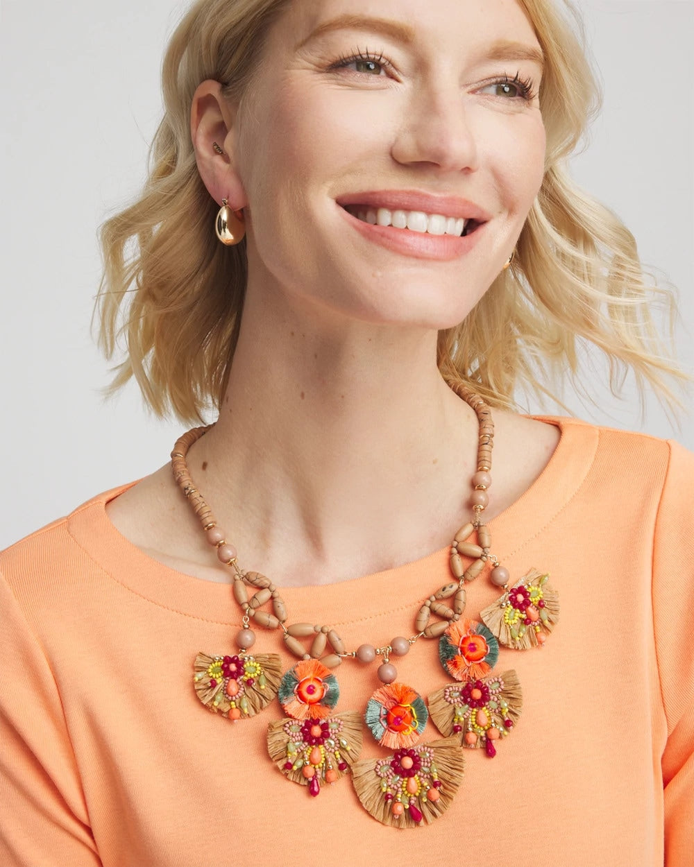 Chico's For Sale - Tropical Floral Bib Necklace
