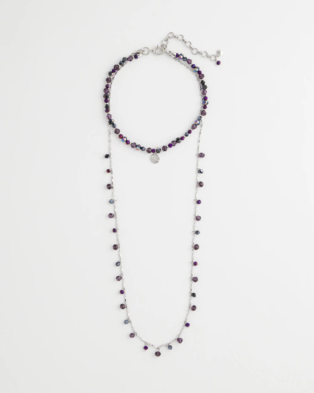 Chico's Discount - Convertible Purple Long Short Necklace