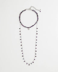 Chico's Discount - Convertible Purple Long Short Necklace