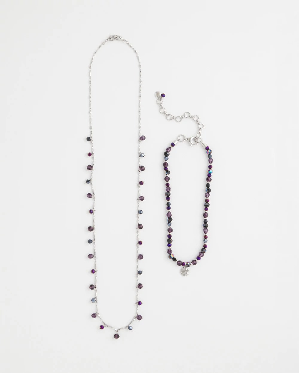 Chico's Discount - Convertible Purple Long Short Necklace