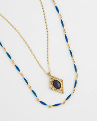 Chico's US - Double-Strand Sodalite Pendant Necklace