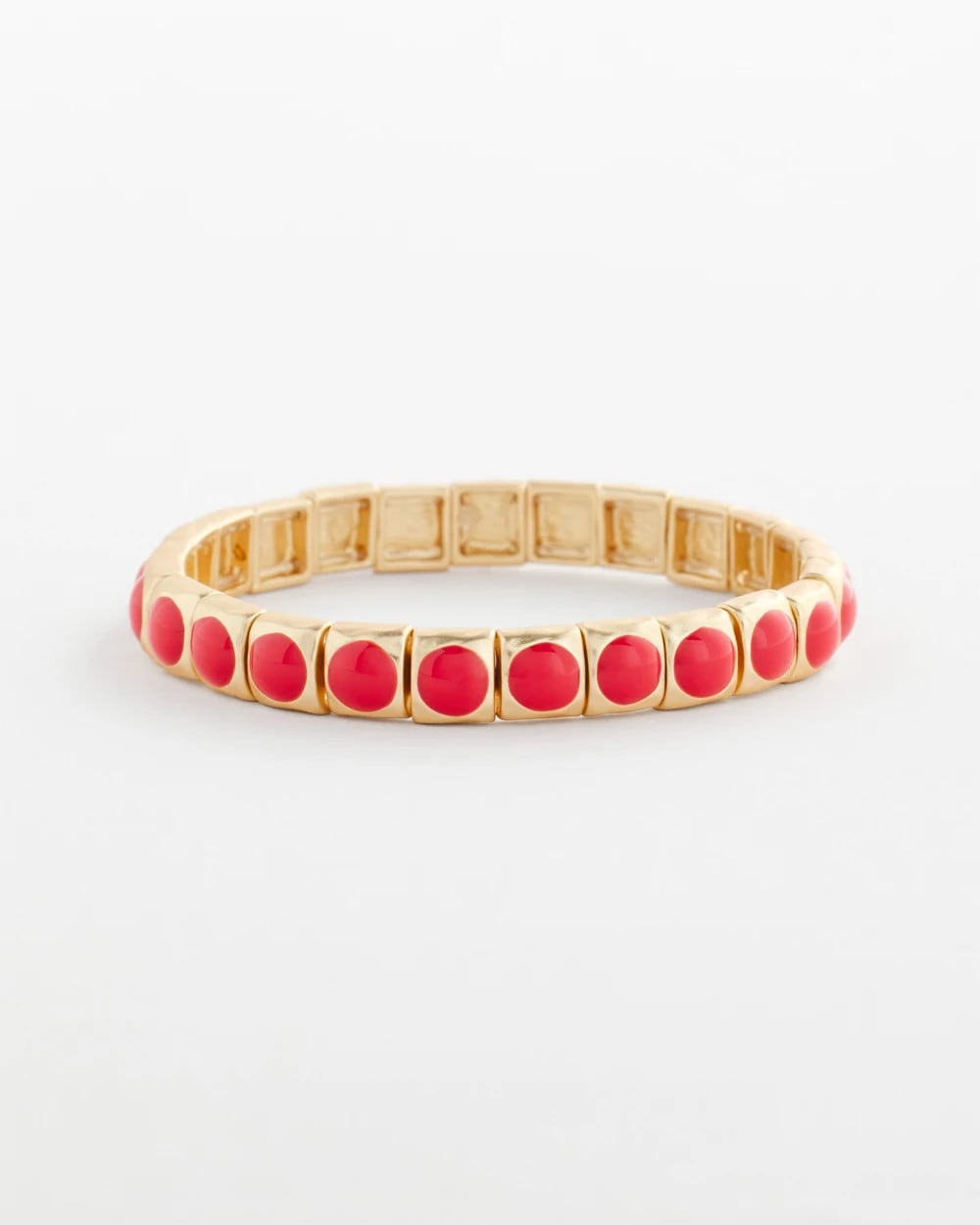 Chico's Outlet - Bold Orange Goldtone Stretch Bracelet