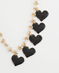 Chico's / Black Heart Drop Off Necklace