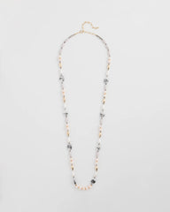 Chico's Pink Art Deco Beaded Necklace
