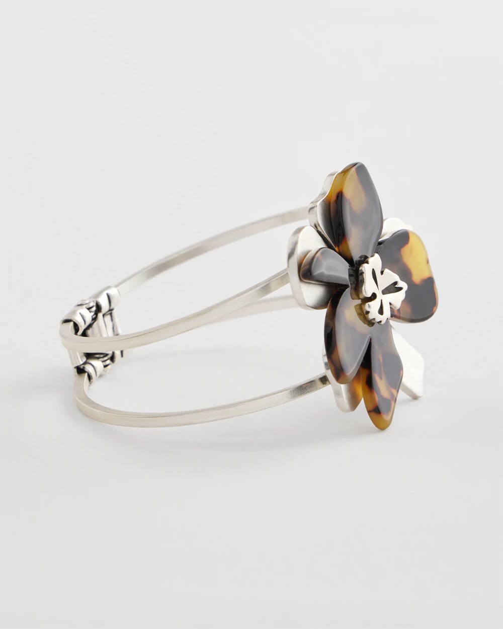 Chico's Sale - Tortoise Floral Hinge Bracelet