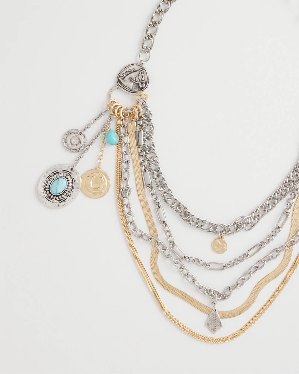 Chico's Outlet - Equestrian Mixed-Metal Multistrand Necklace