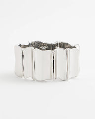 Chico's Online - Silvertone Wave Stretch Cuff Bracelet
