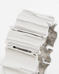 Chico's Online - Silvertone Wave Stretch Cuff Bracelet