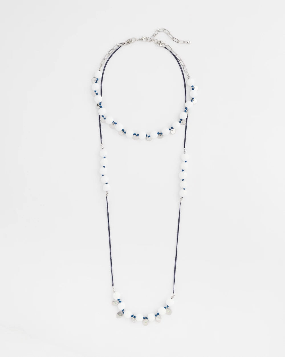 Chico's / Convertible White Stone Necklace