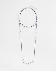 Chico's / Convertible White Stone Necklace