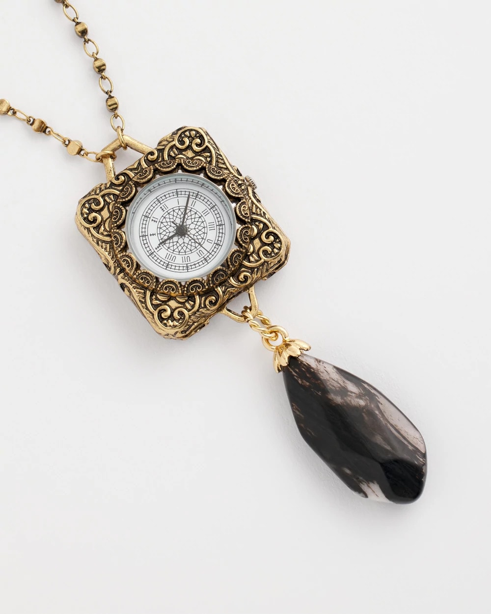 Chico's / Clock Pendant Necklace