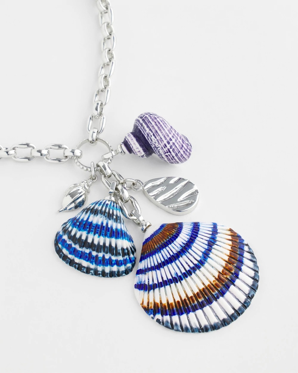 Chico's Discount - Silver-Tone Seashell Pendant Necklace