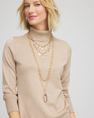 Chico's On Sale - Convertible Pink & Gold Beaded Necklace