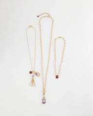 Chico's / Convertible Three-Strand Stone Pendant Necklace