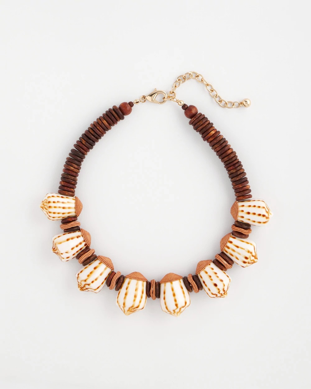 Chico's Sale - Shell & Wood Bib Necklace