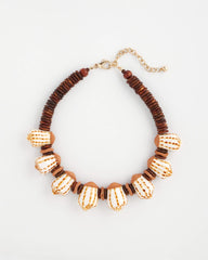Chico's Sale - Shell & Wood Bib Necklace