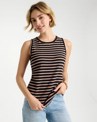 Chico's Sale - Striped High Neck Rib Tank