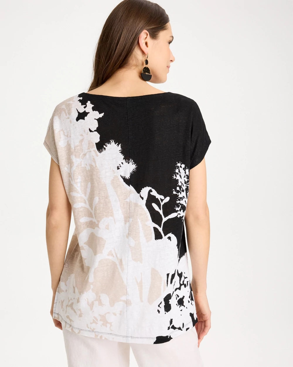 Chico's For Sale - Linen Floral Seamed Tunic