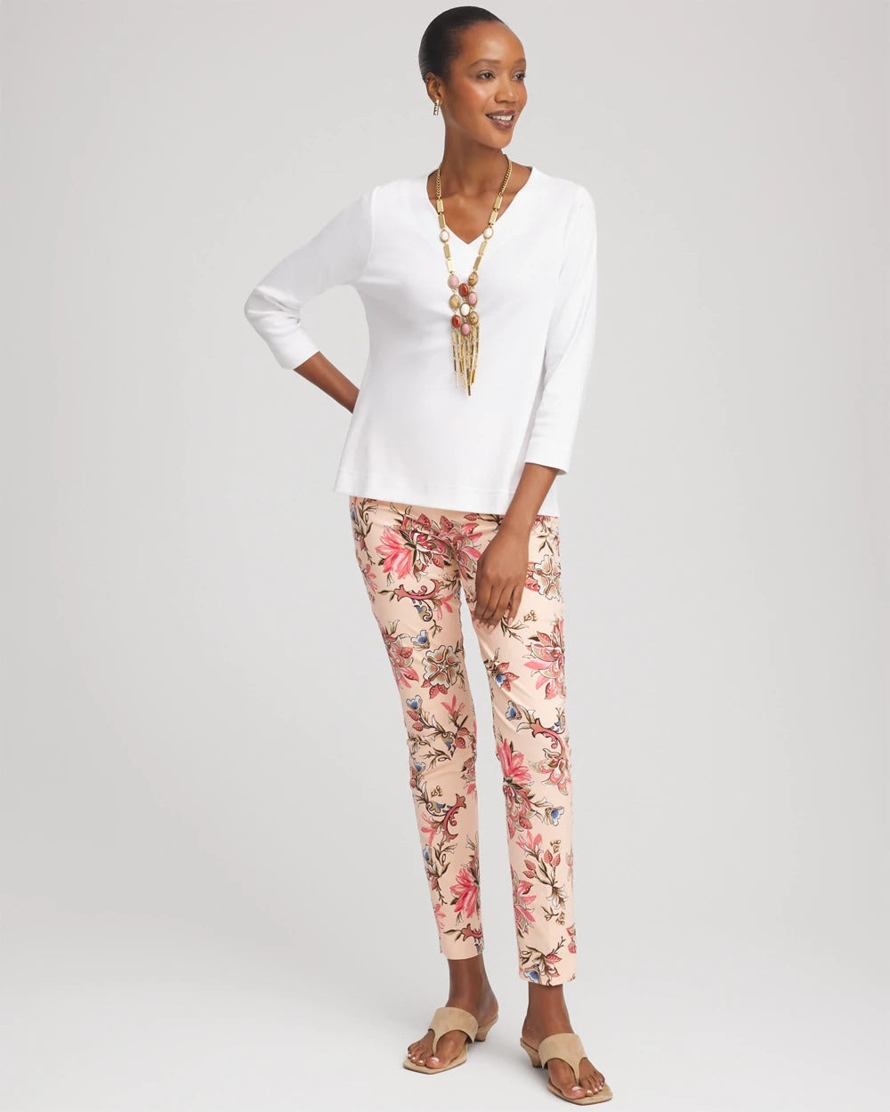Chico's Online - Short Pima 3/4 Sleeve Tee