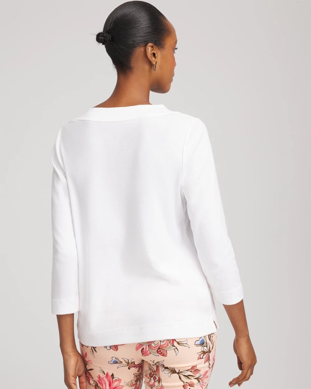 Chico's Online - Short Pima 3/4 Sleeve Tee