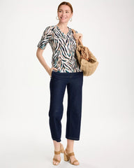 Chico's On Sale - Animal Print Pima Elbow-Sleeve Tee