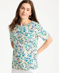 Chico's Outlet - Leafy Swamp Pima Elbow Sleeve Tee