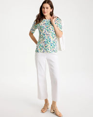 Chico's Outlet - Leafy Swamp Pima Elbow Sleeve Tee