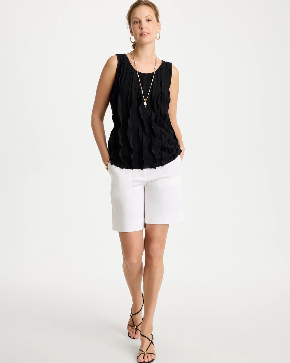 Chico's / 3-D Ruffled Tank