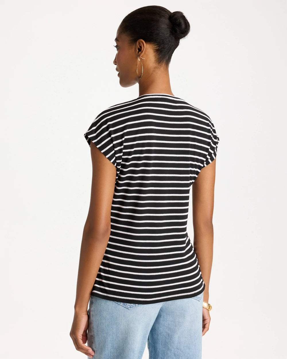Chico's On Sale - Striped Tie-Front Tee