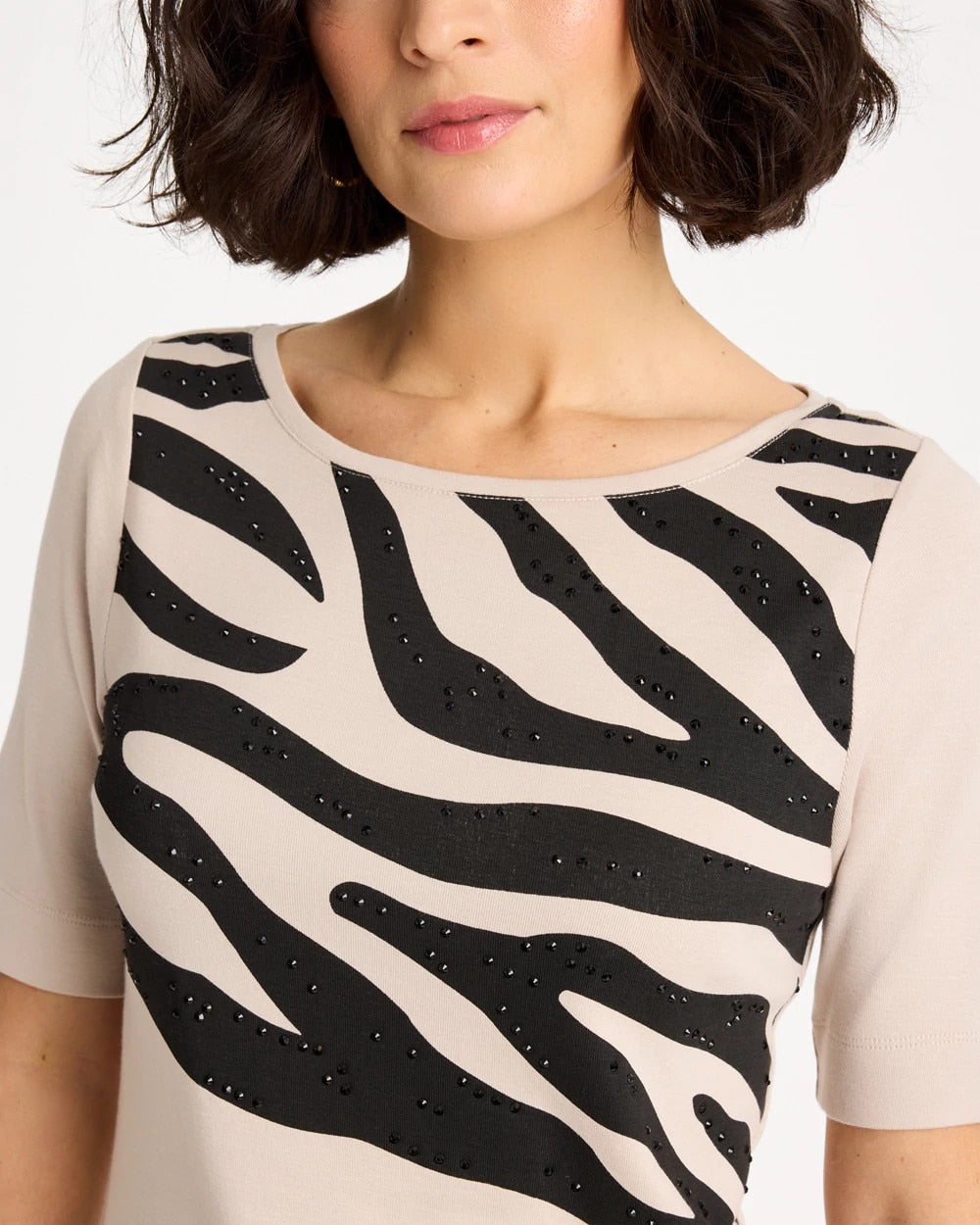 Chico's Online - Zebra Pima Elbow Sleeve Tee