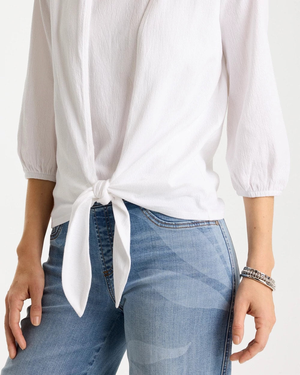 Chico's US - Knit Gauze Tie-Front Cardigan