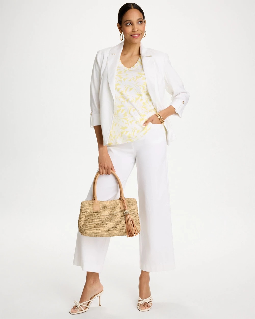 Chico's Sale - Printed Pima Elbow-Sleeve Tee