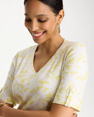 Chico's Sale - Printed Pima Elbow-Sleeve Tee