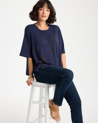 Chico's On Sale - Caviar Beaded Cotton Tee