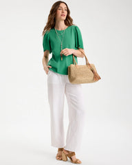 Chico's / Gauze Sleeve Soft-Stretch Tee