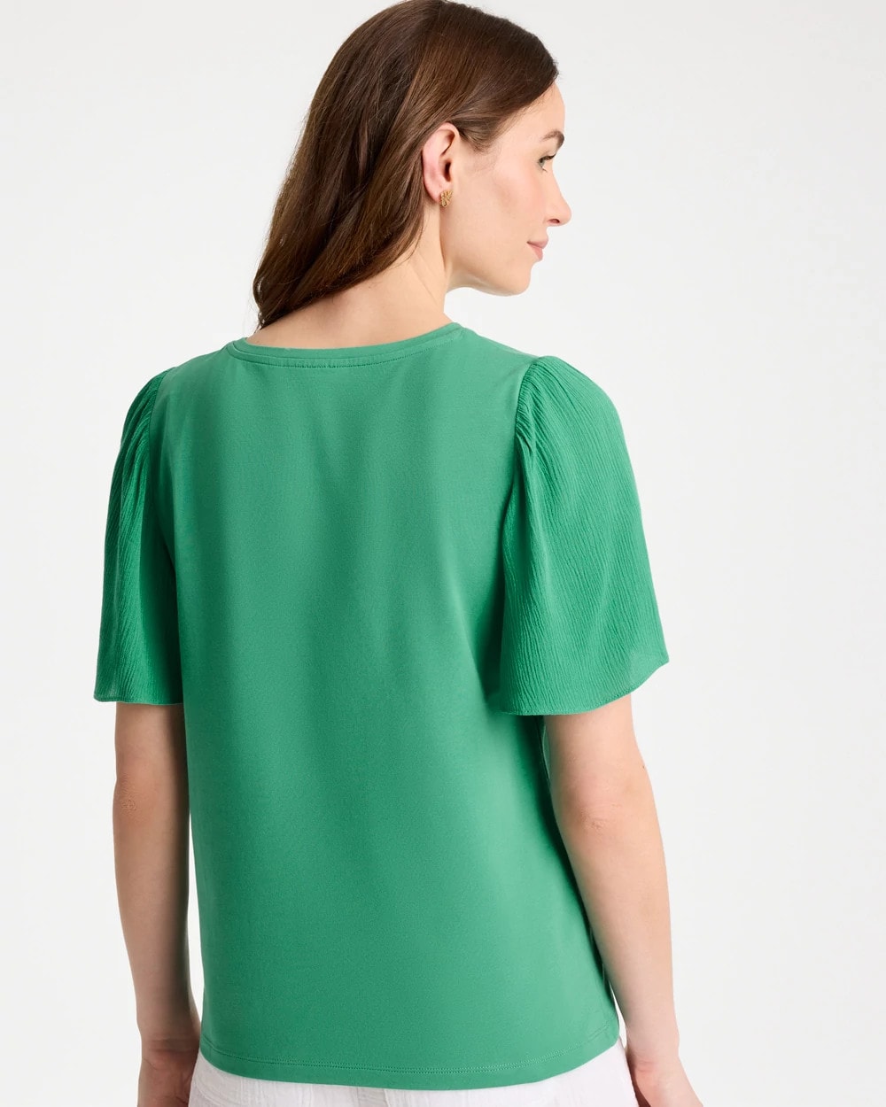 Chico's / Gauze Sleeve Soft-Stretch Tee
