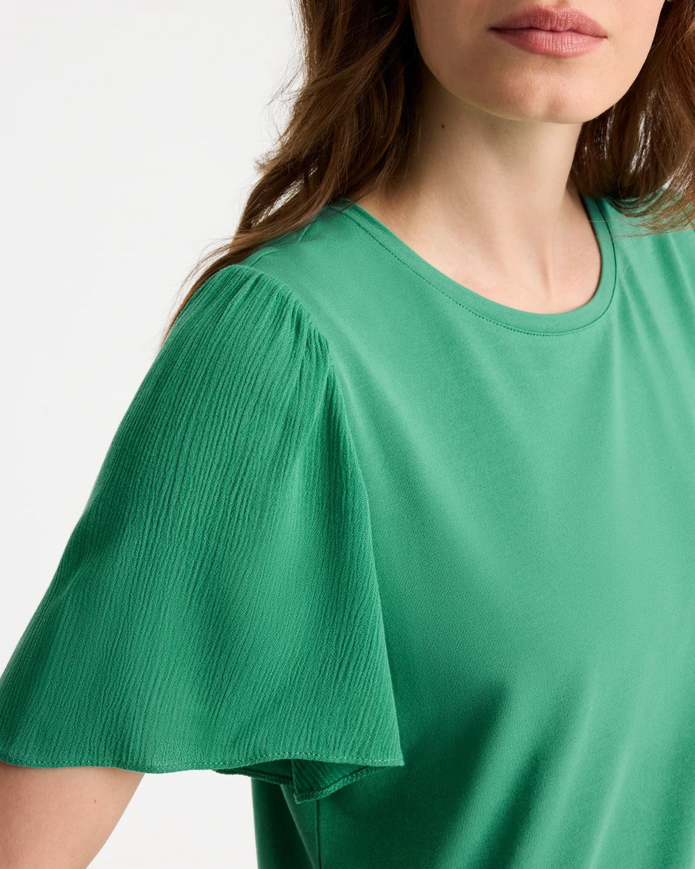 Chico's / Gauze Sleeve Soft-Stretch Tee