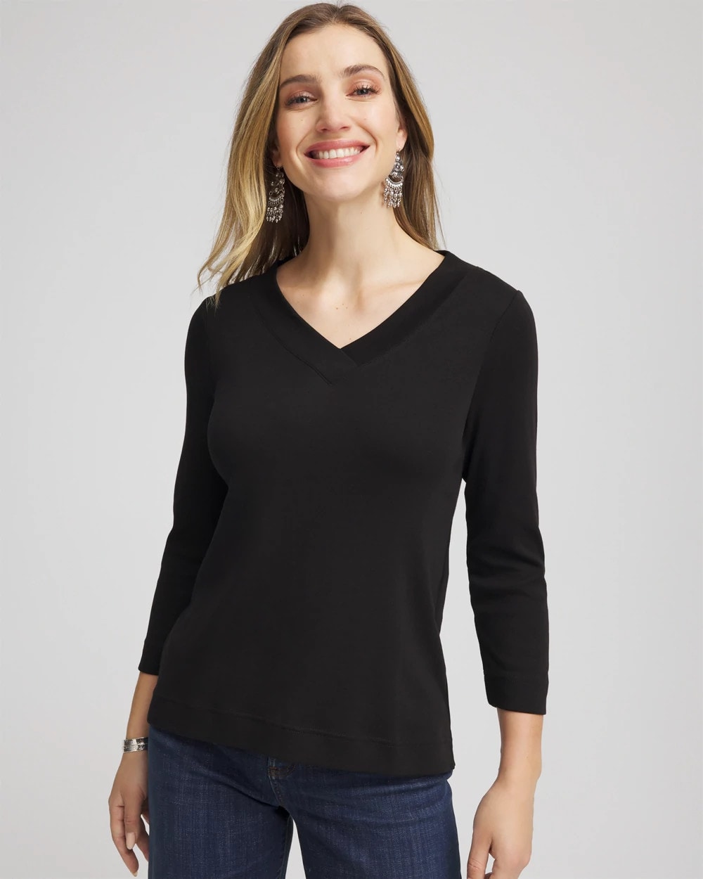 Chico's For Sale - Pima Cotton 3/4 Sleeve Tee