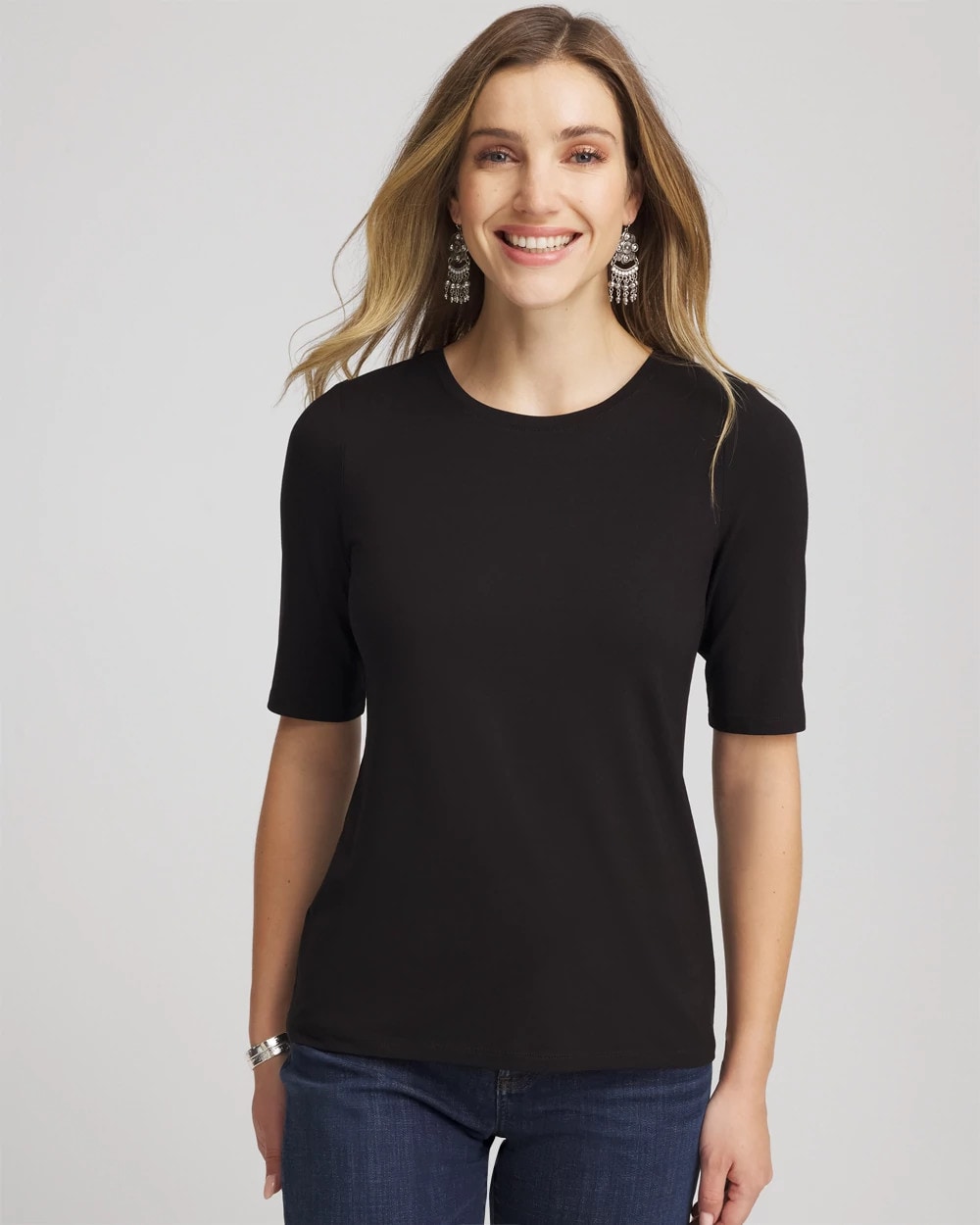 Chico's Outlet - Elbow Sleeve Tee