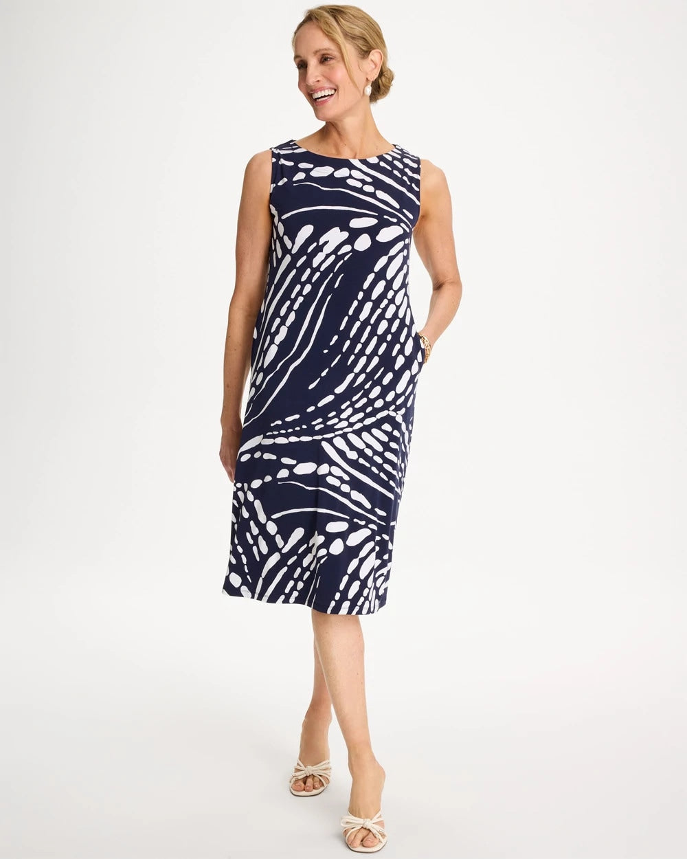 Chico's Sale - Jersey Knit Printed Shift Dress